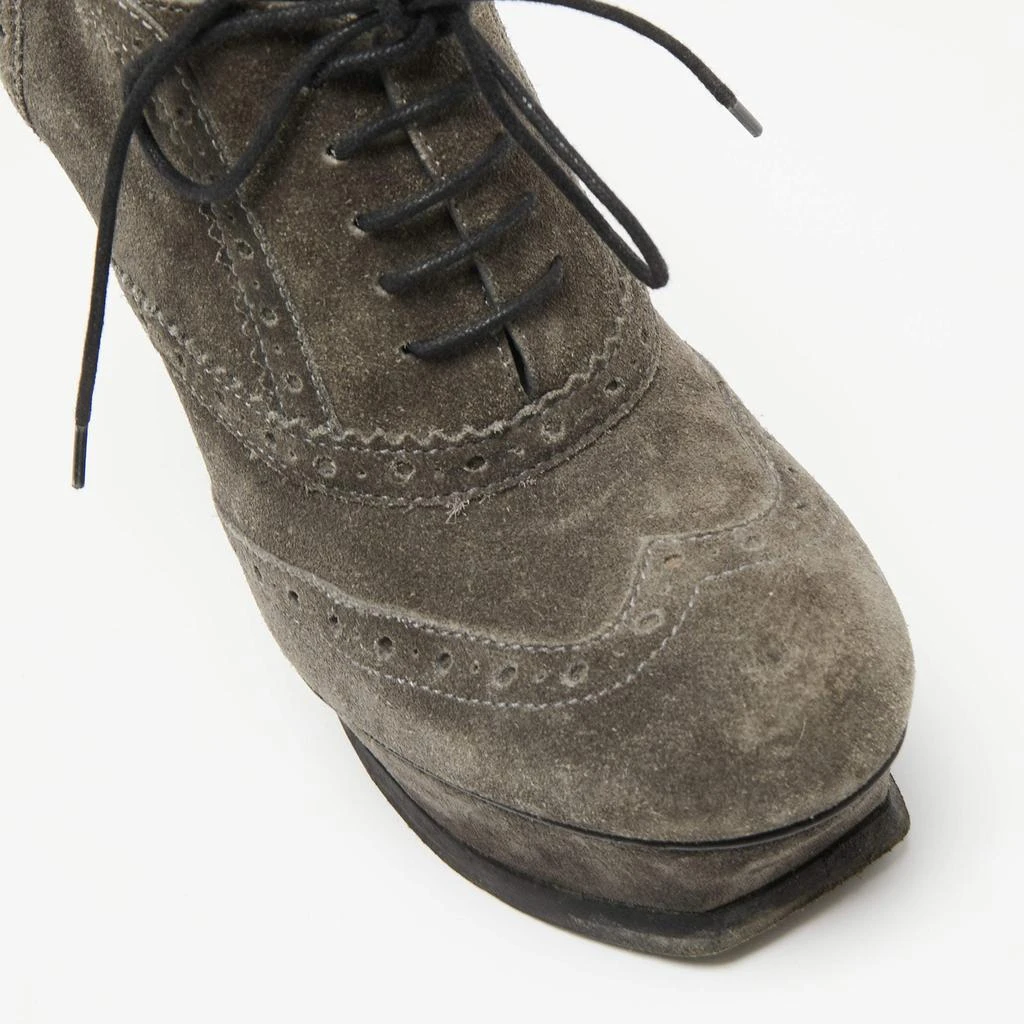 Yves Saint Laurent Yves Saint Laurent Grey Suede Janis Booties Size 39.5 7