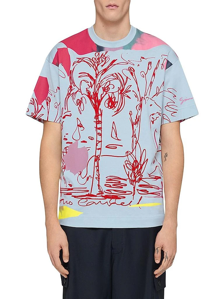 Givenchy Printed Multicolor T-Shirt in Cotton 3