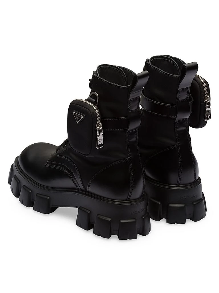 Prada Monolith Brushed Leather and Re-Nylon Boots with Pouch 3