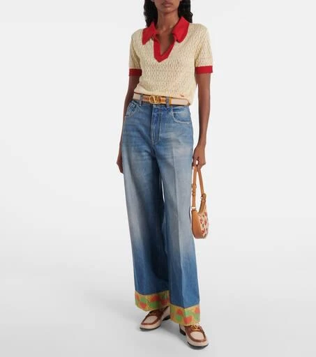 Valentino High-rise wide-leg jeans 2