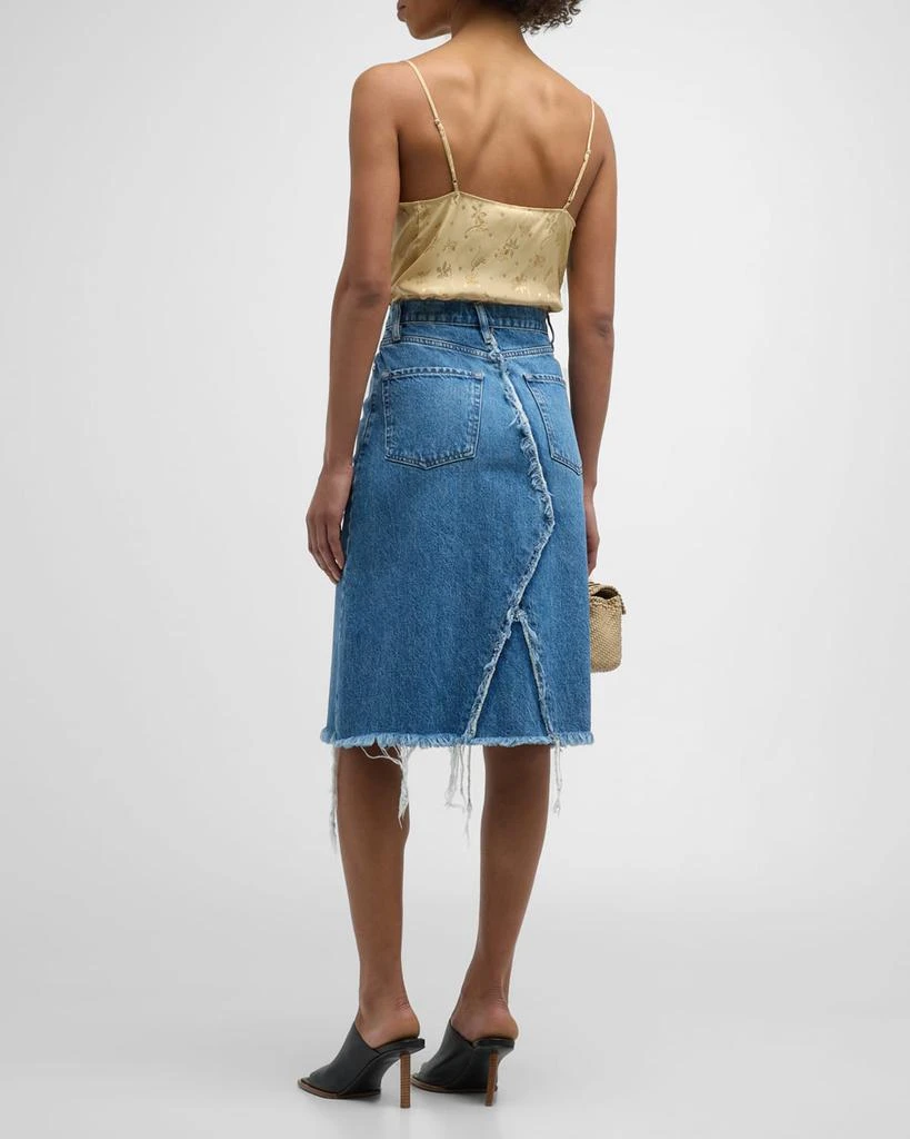 FRAME Deconstructed Denim Skirt 4