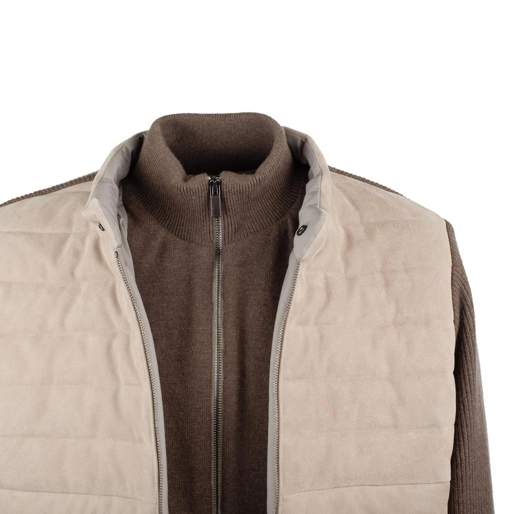 Paul Smith Paul & Shark Brown And Beige Quilted Down Jacket 3