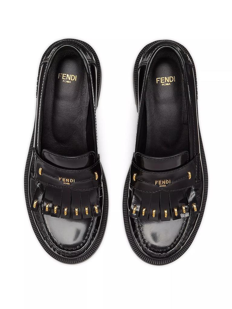 【送料&関税込】Fendi Baguette Ff Plaque Loafers Baguette Leather Beige | Fendi