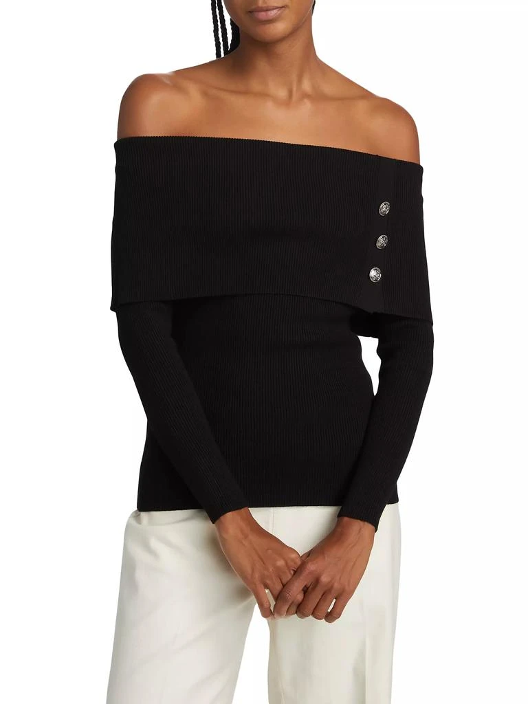 Tahari Imani Rib-Knit Off-The-Shoulder Sweater 3