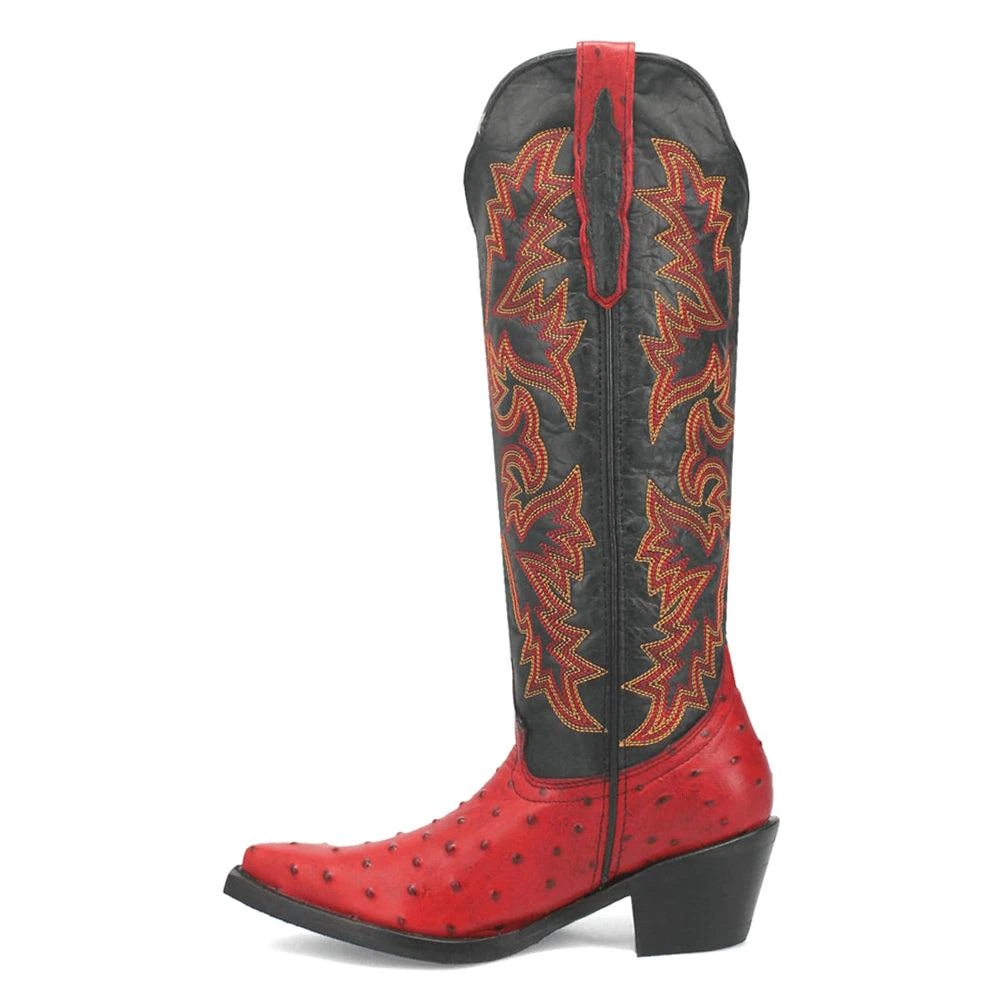 Dingo Selene Ostrich Print Snip Toe Cowboy Boots 3