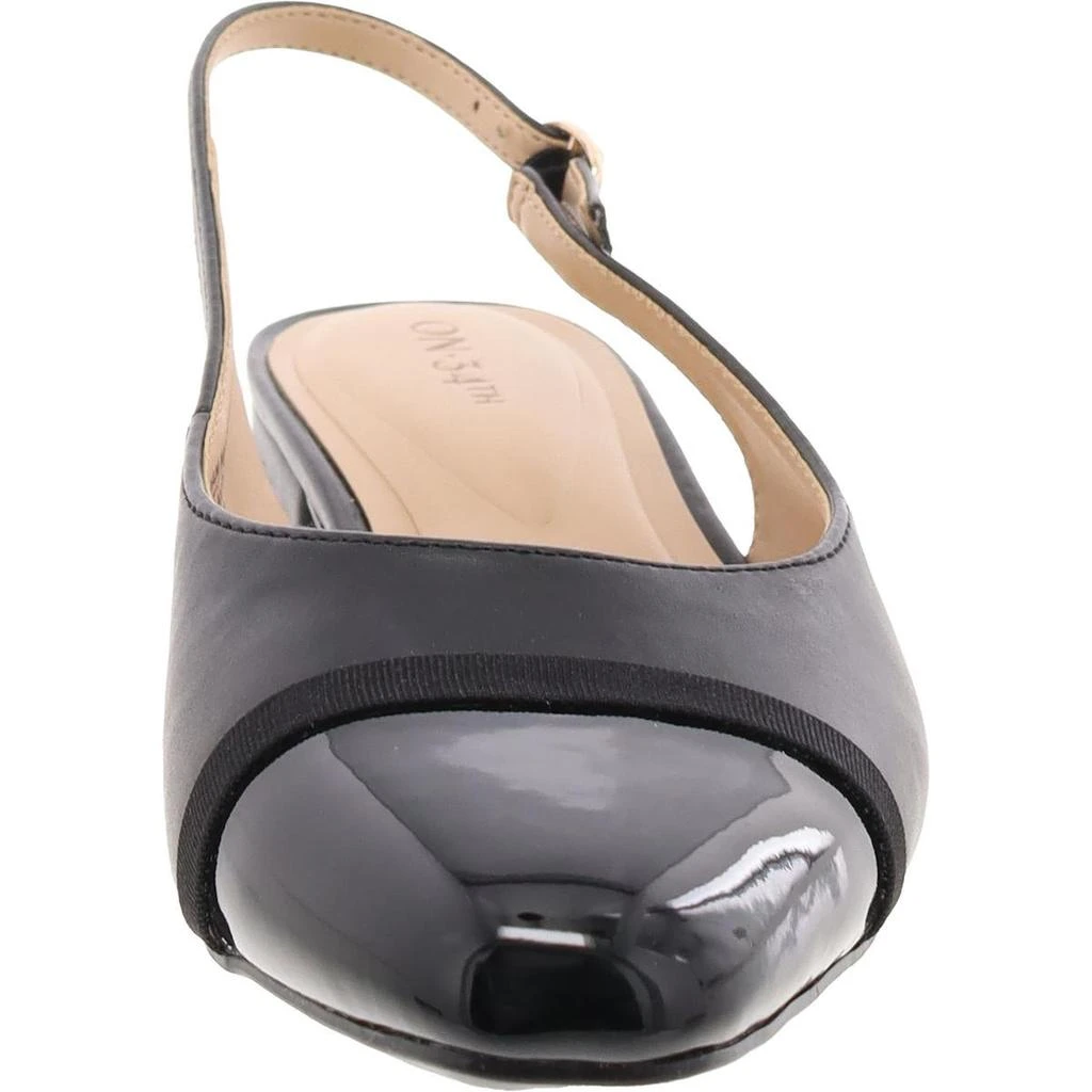 On 34th Womens Faux Leather Square Toe Slingbacks 3
