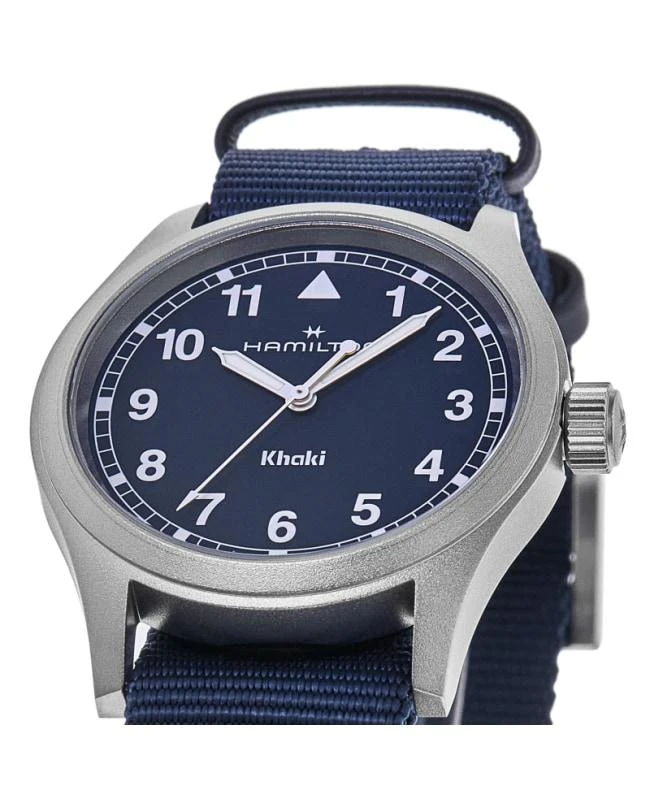 Hamilton Hamilton Khaki Field Quartz Blue Dial Fabric Strap Men's Watch H69401940 2