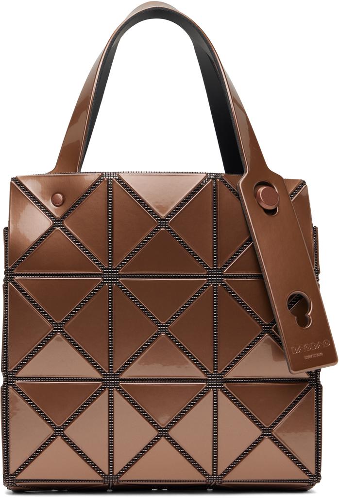 【送料&関税込】Issey Miyake Carat Brown Handbag Issey Miyake Brown Carat Small Bag - Tote Bags - BeyondStyle