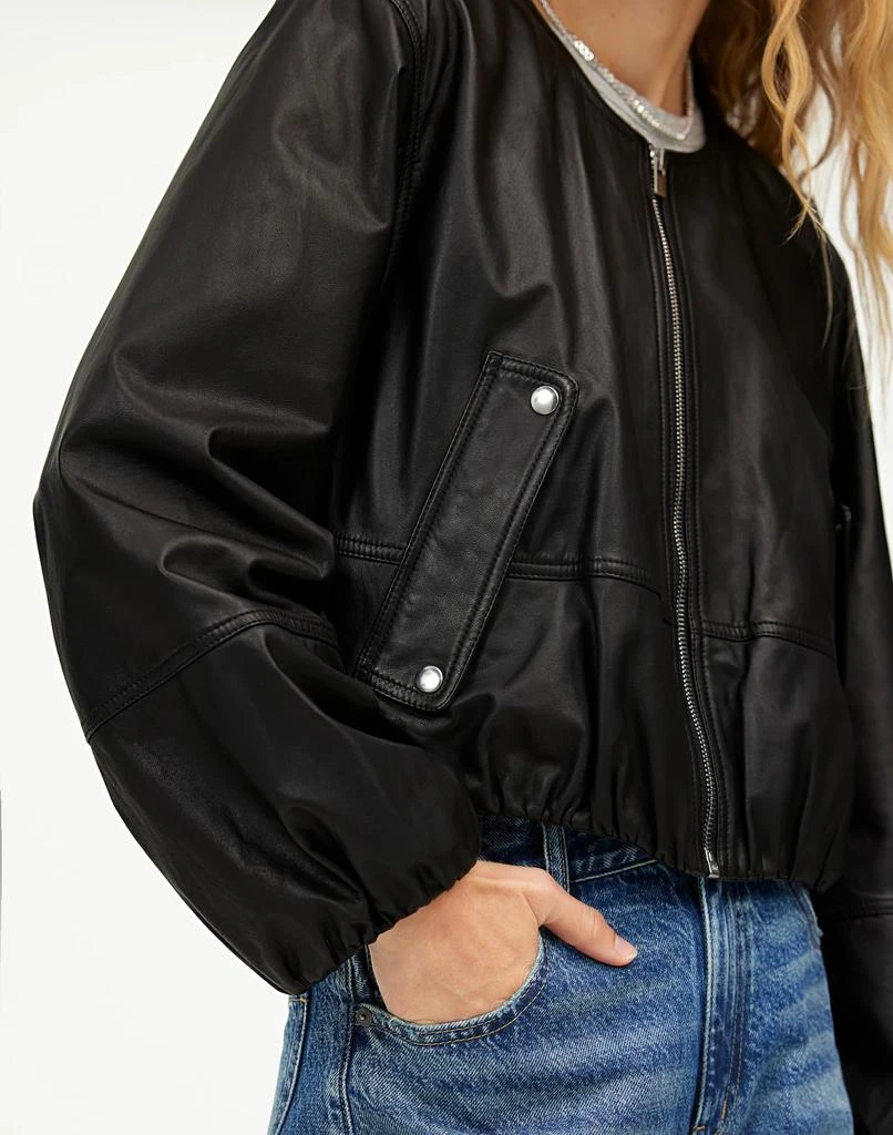 Madewell Leather Bubble-Sleeve Jacket 5