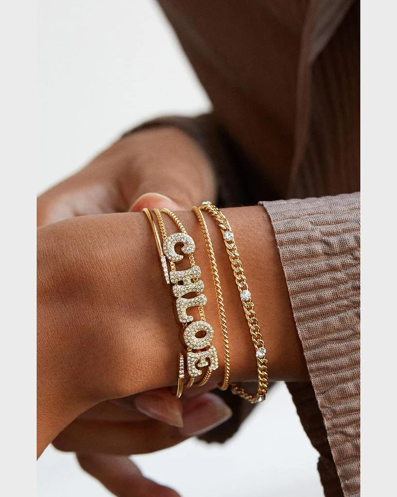 BAUBLEBAR Retro Custom Slider Crystal Letter Bracelet 5