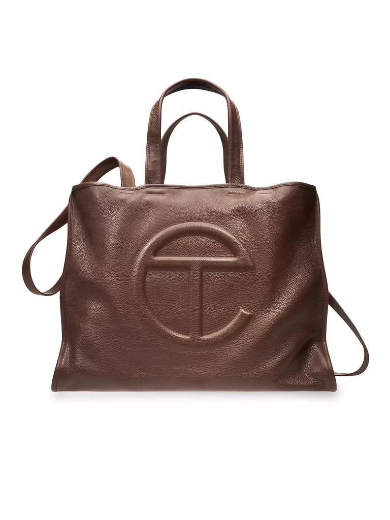 Telfar Large Pebbled Leather Carry Bag 1