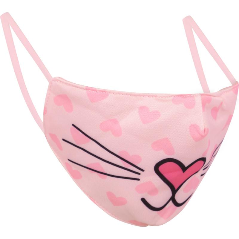 OMG! Accessories Kitten hearts face mask with bag in pink