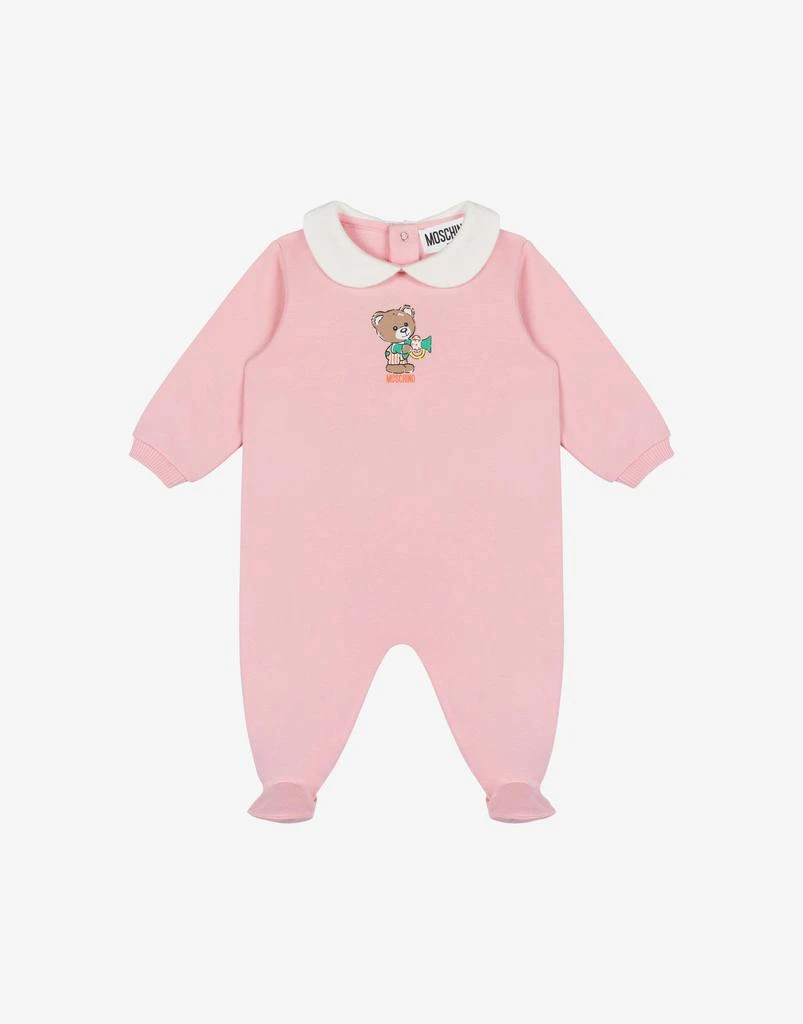 Moschino Baby Teddy Bear Fleece Romper 1