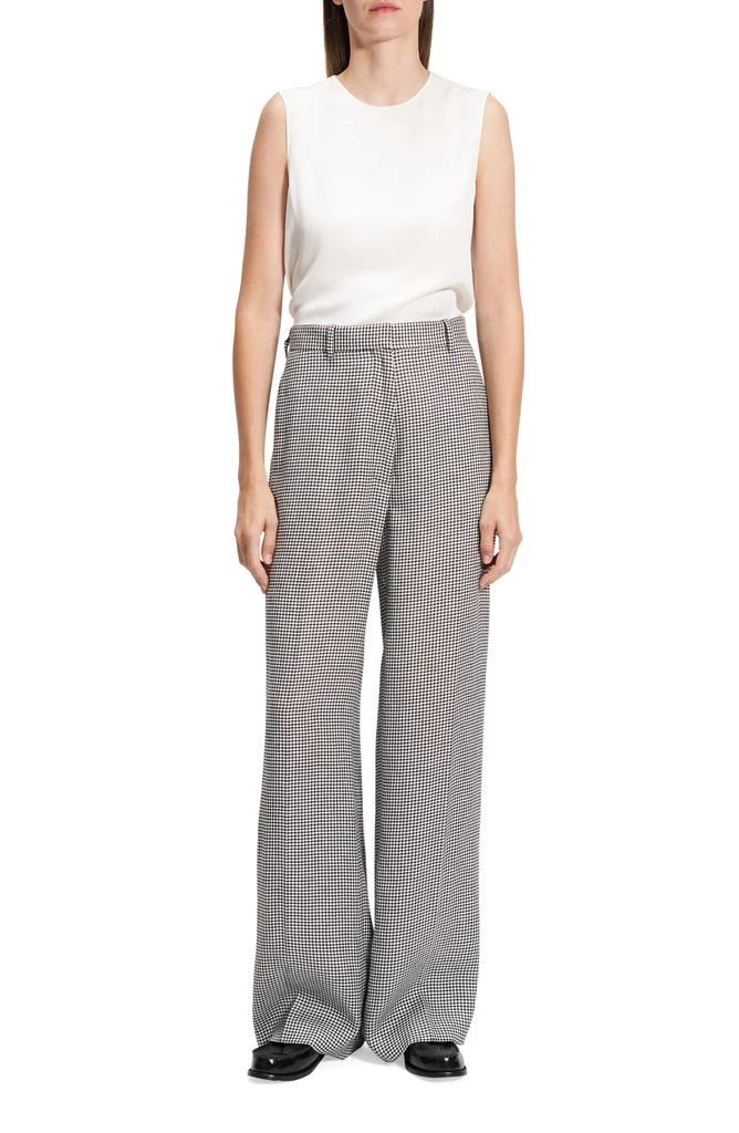 Theory B.Mel Houndstooth Check Linen Blend Pants 7