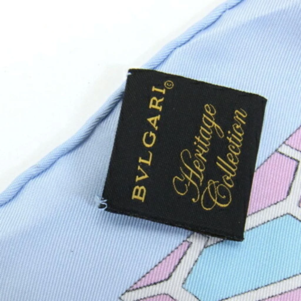 BVLGARI blue pink Silk Scarf (Pre-Owned) 4