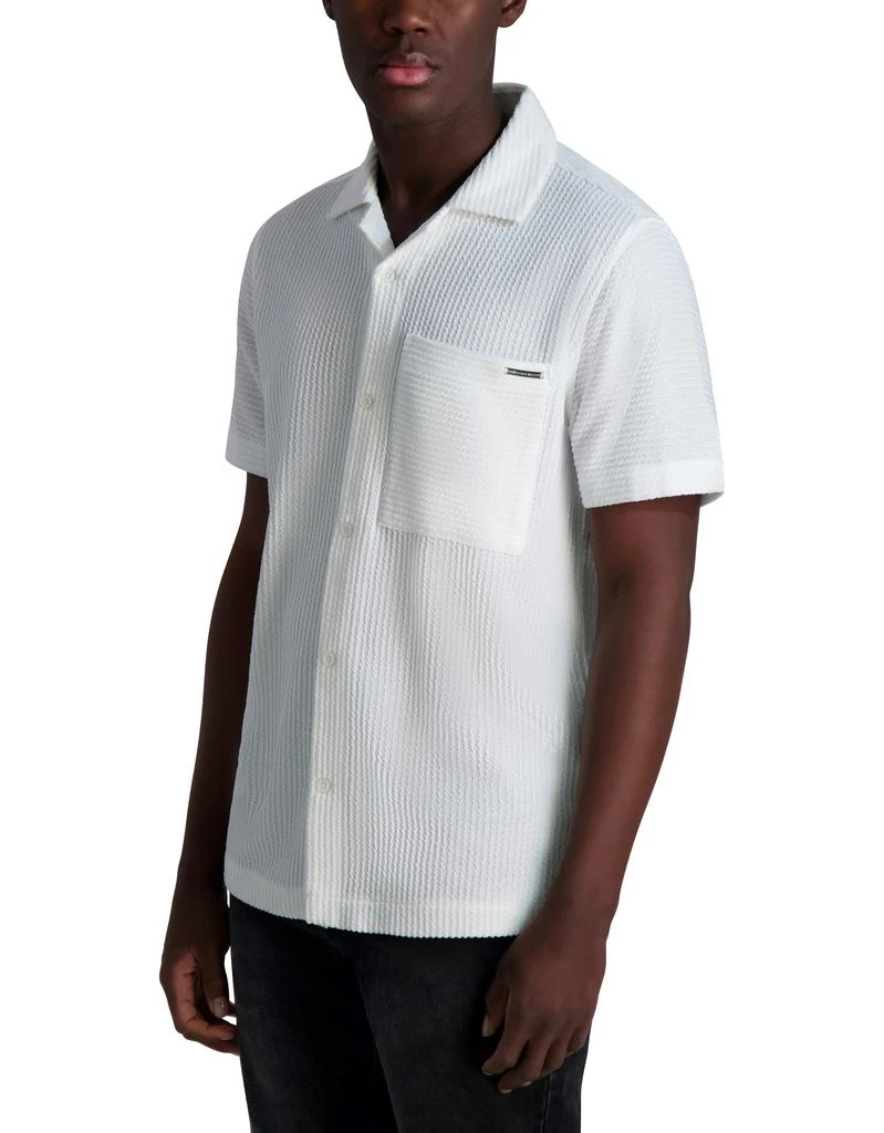 Karl Lagerfeld Paris KNIT JACQUARD BOXY CAMP SHIRT 3