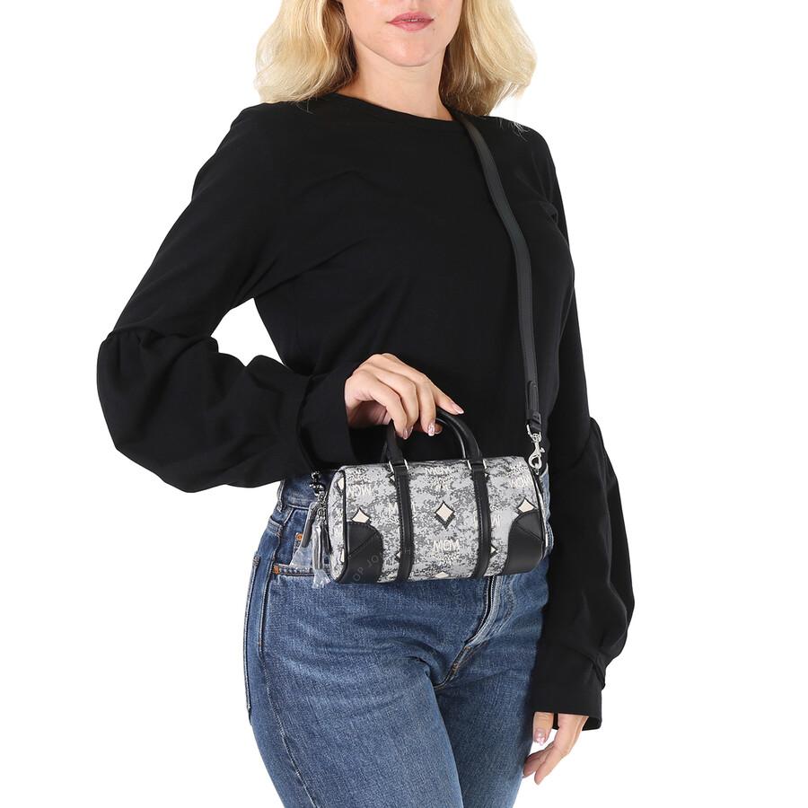 MCM Vintage Jacquard Monogram Boston Bag