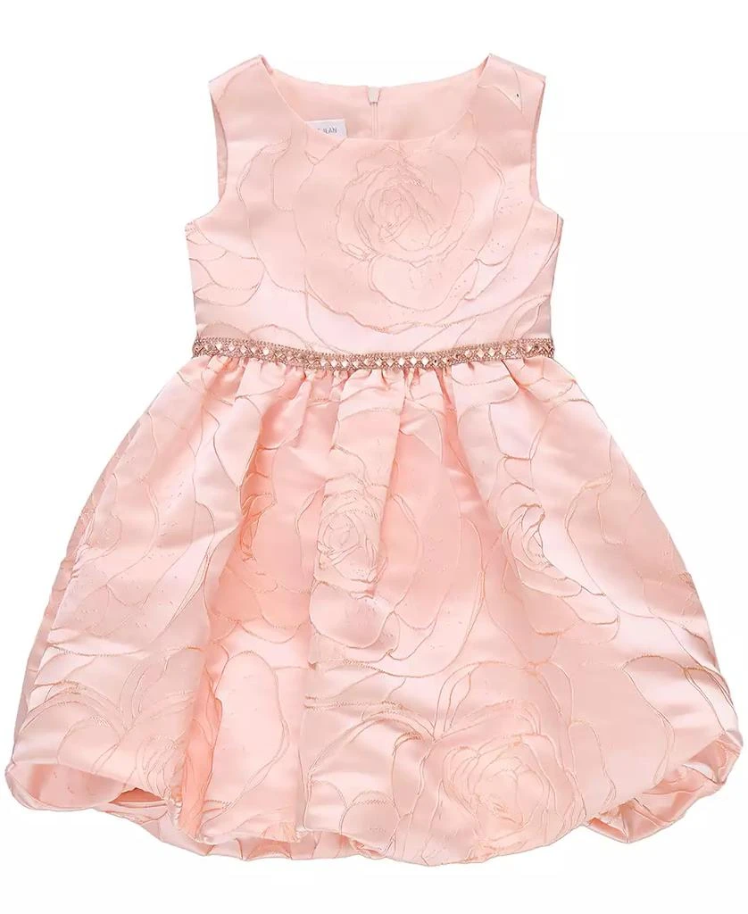Bonnie Jean Toddler and Little Girls Floral Bubble Hem Jacquard Party Dress 1