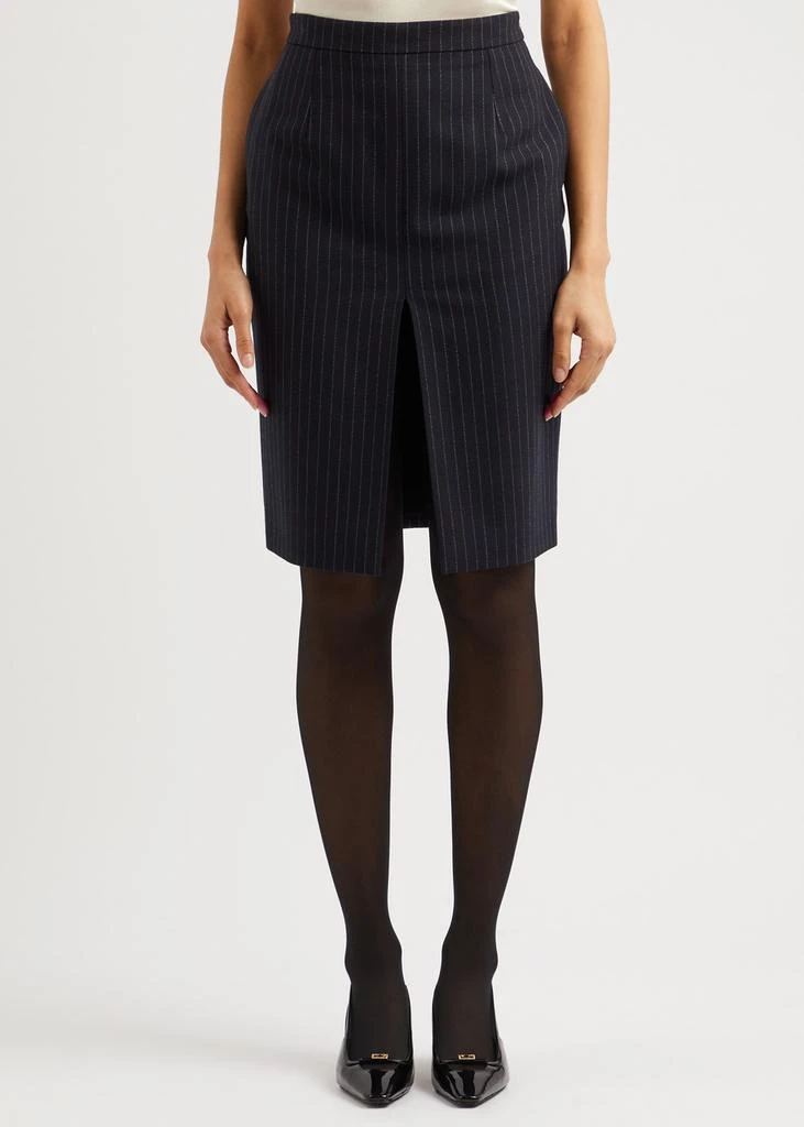 Yves Saint Laurent Pinstriped wool skirt 2