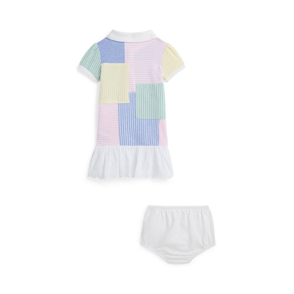 Polo Ralph Lauren Baby Girls Patchwork Mesh Polo Dress