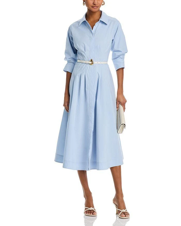 SIMKHAI Jazz Poplin Pintuck Midi Dress 3