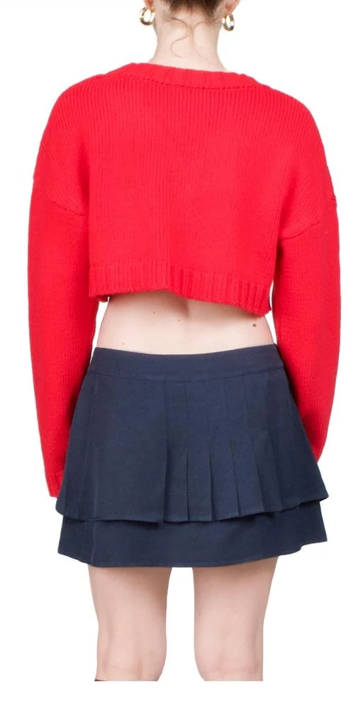 Ciao Lucia Bruna Cardigan Sweater In Currant 3