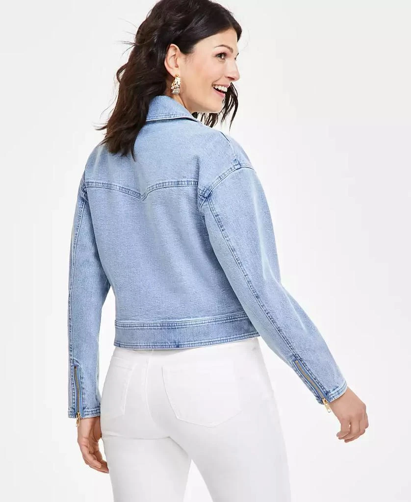 I.N.C. International Concepts Women's Denim Moto Jacket, Created for Macy's 2