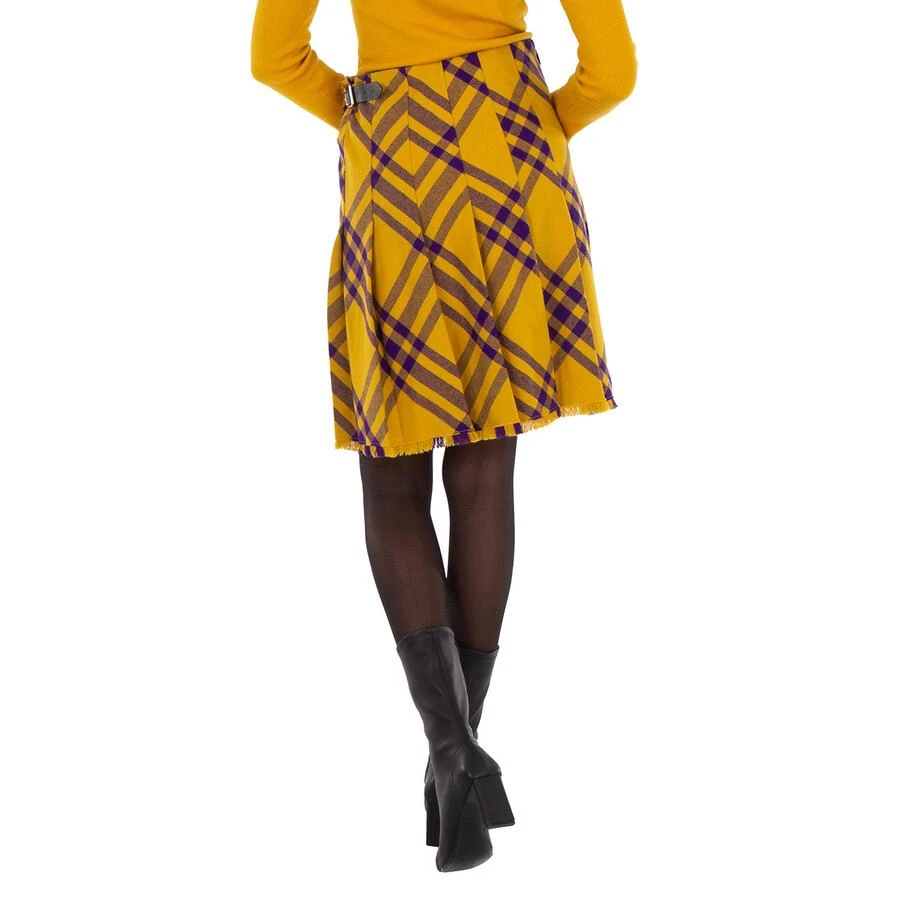 Burberry Check-Pattern Frayed Kilt 3