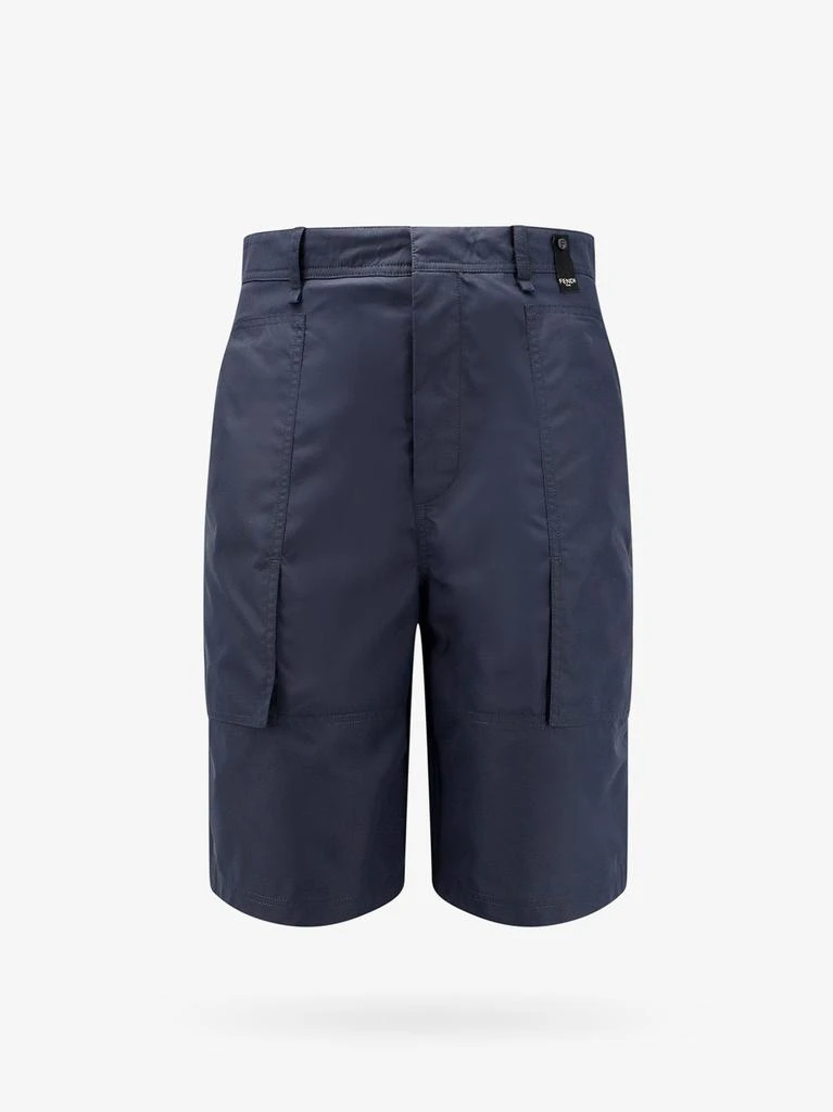 Fendi Cotton blend bermuda shorts with ff detail 1