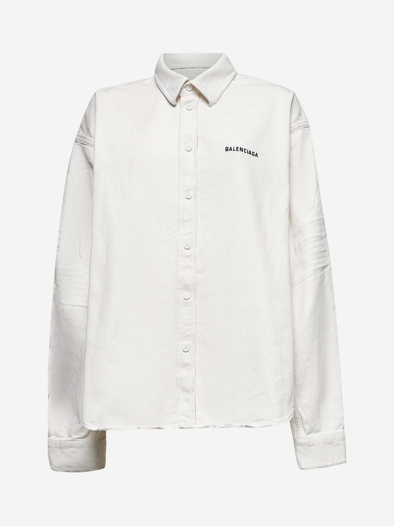 Balenciaga White denim Large Fit shirt