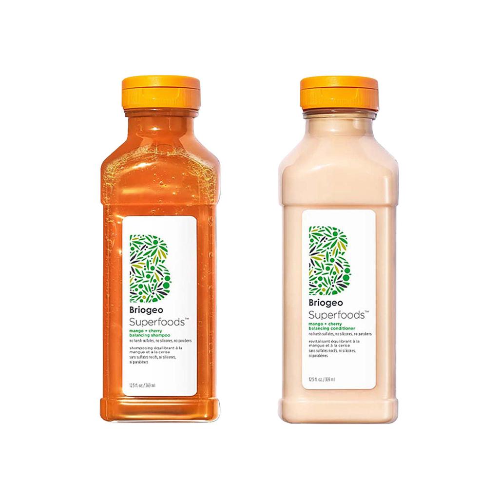 Briogeo Superfoods Mango and Cherry Balancing Shampoo and Conditioner
