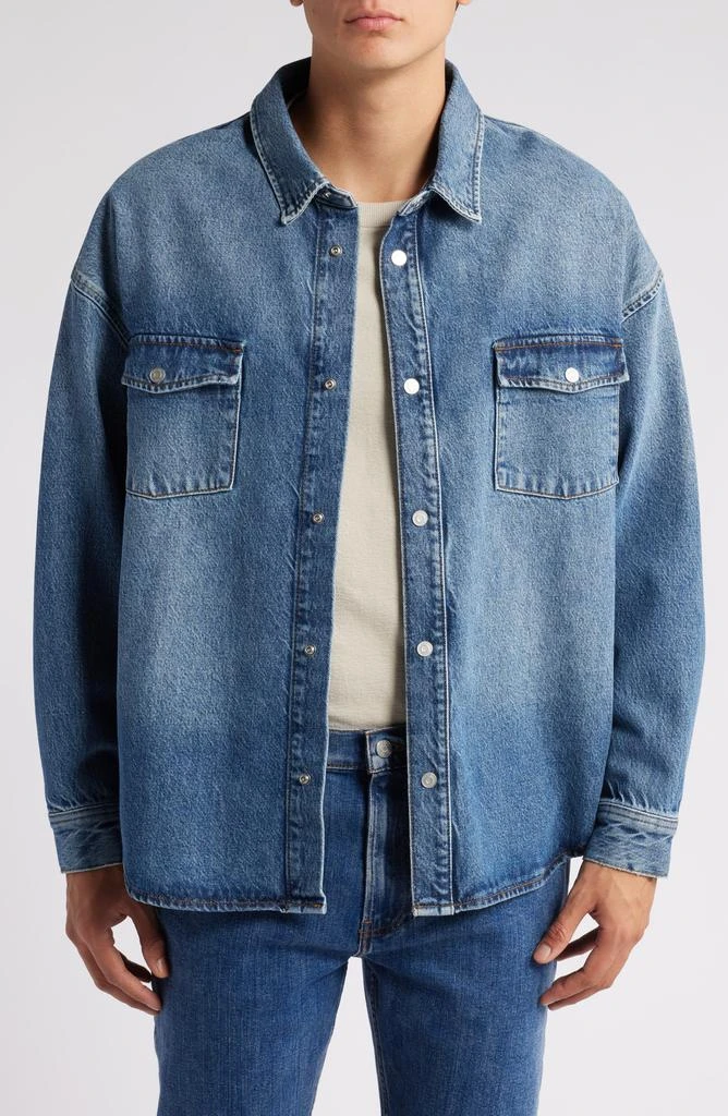 FRAME Relaxed Double Pocket Denim Shirt Jacket