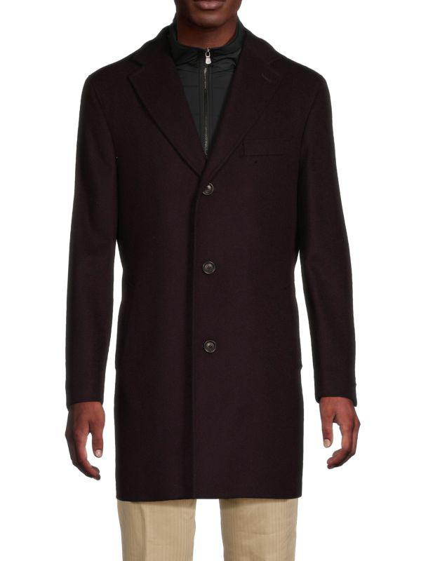 Jack Victor Delman Wool Blend Coat With Bib