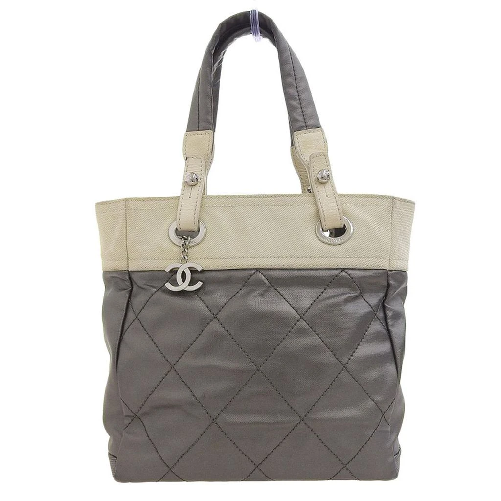 Chanel Canvas Coated Canvas Handbag Tote Bag (Pre-Owned) 1