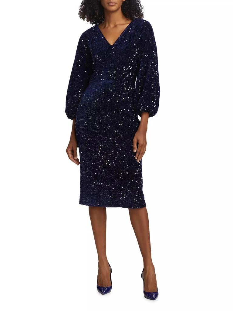 Tahari The Robin Sequined Midi-Dress 3