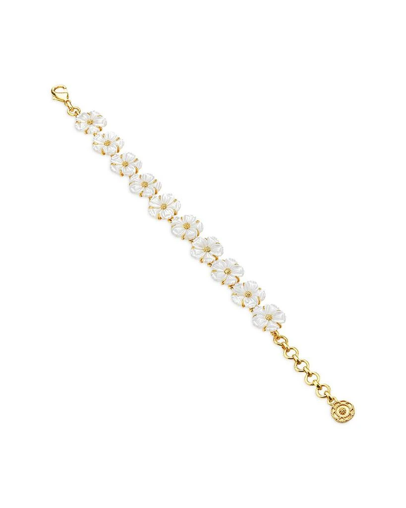 Capucine De Wulf Mermaid Garden Mother Of Pearl Flower Flex Bracelet in 18K Gold Plated 5