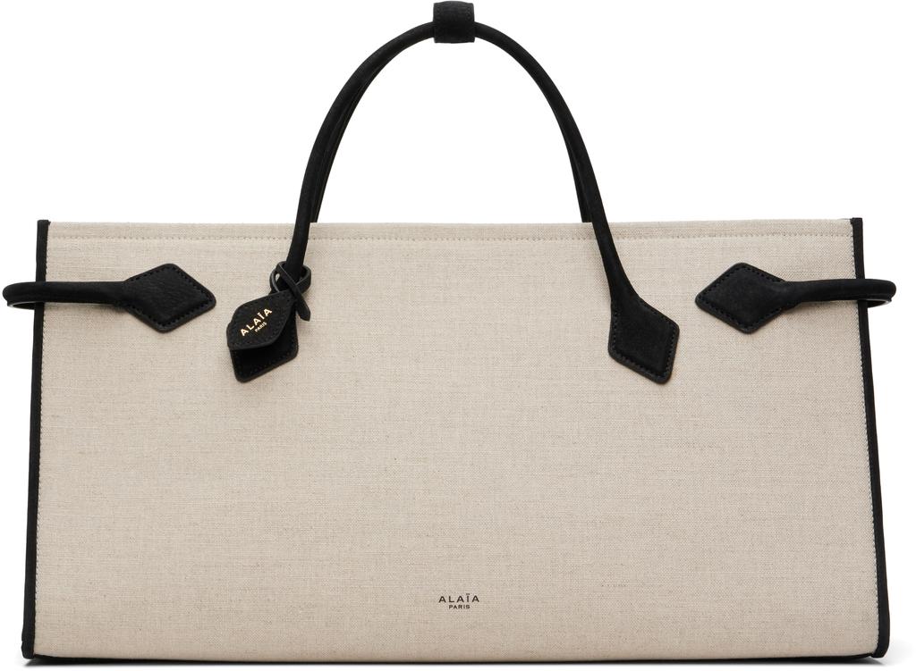 【ALAIA】 ☆送料関税込み☆ Khaima Small Leather Toteバッグ Khaima Small leather tote bag in neutrals - Alaia | Mytheresa