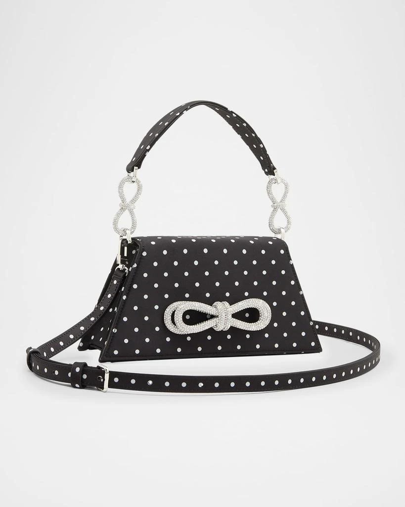 Mach & Mach Samantha Bow Polka Dot Satin Top-Handle Bag 2