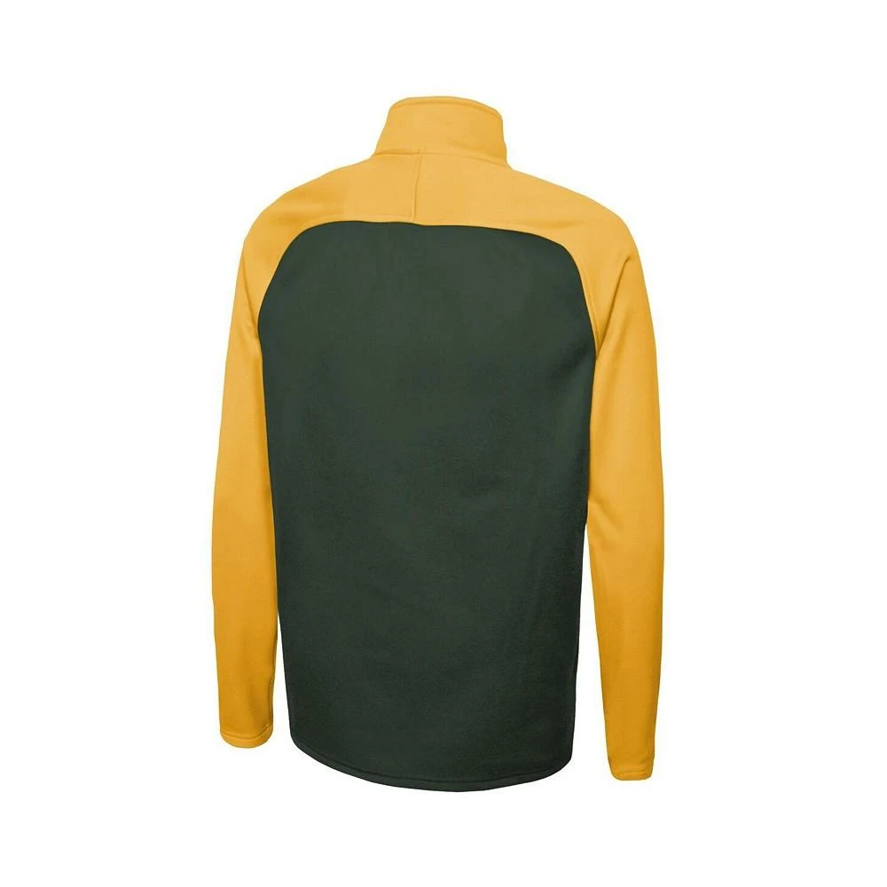 New Era Men's Green Green Bay Packers Combine Authentic O-Line Raglan Half-Zip Jacket 2