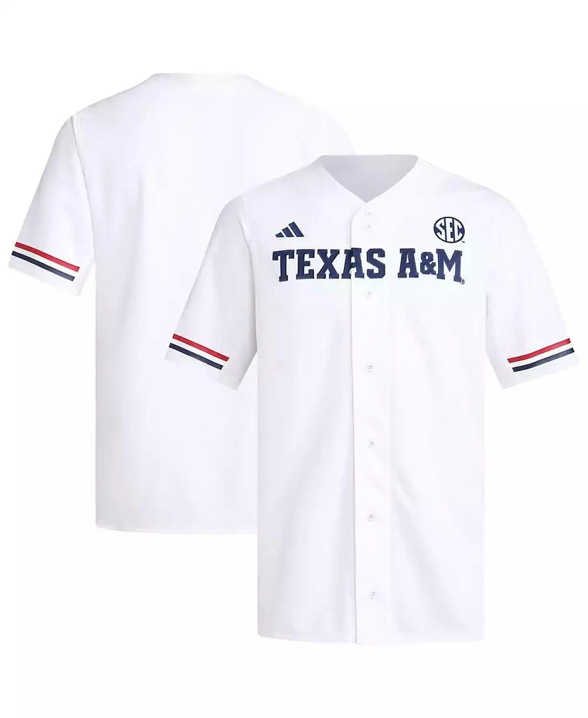 Adidas Men's White Texas A&M Aggies Replica Baseball Jersey 1