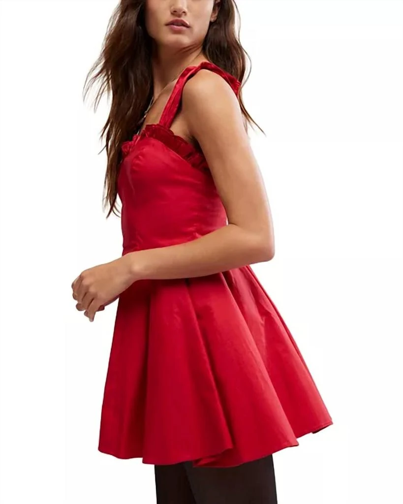 Free People Midnight Magic Mini Dress In Red Dahlia 3