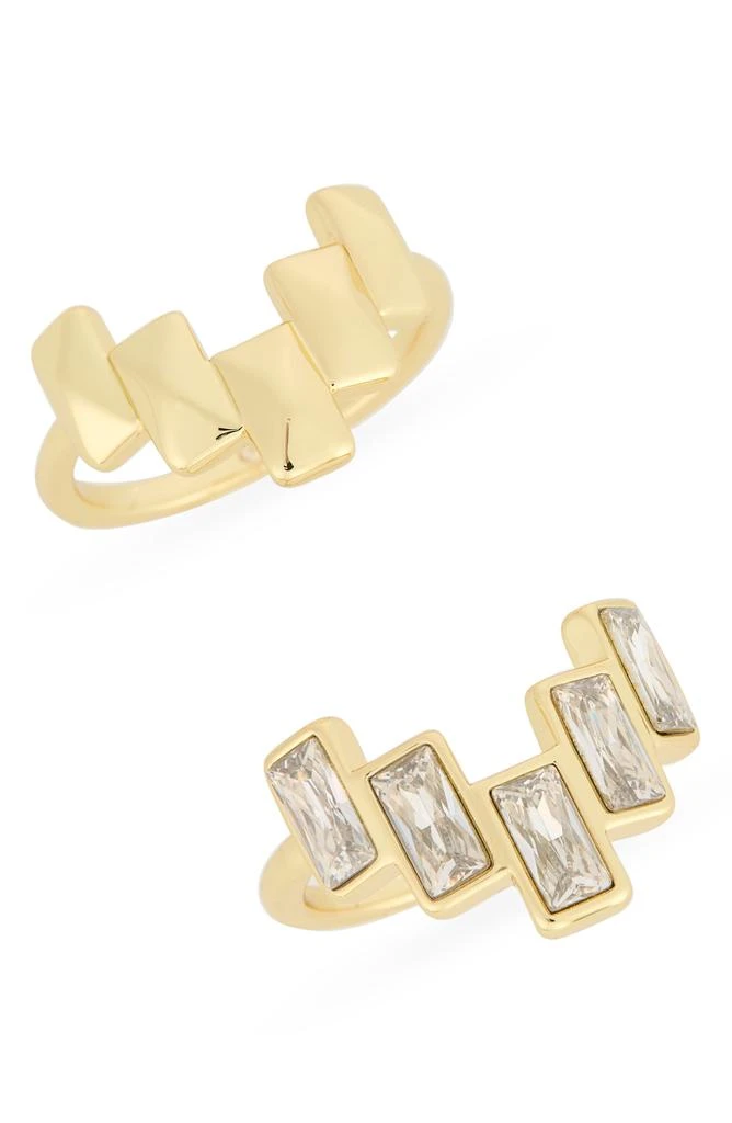 Covet Set of 2 Baguette Stud 
Cubic Zirconia Rings