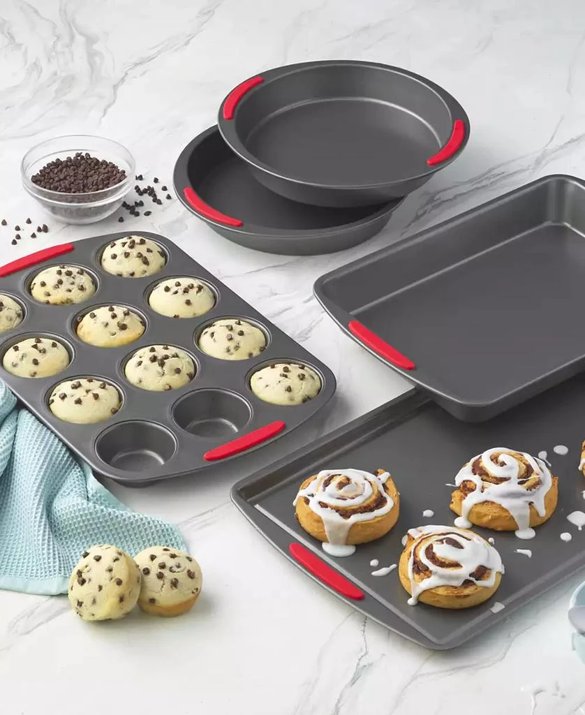 GoodCook Good Cook Mega grip 5 Piece Nonstick Steel Bakeware Set with Cookie Sheet, Roast Pan, 2 Cake Pans, and Muffin Pan 7
