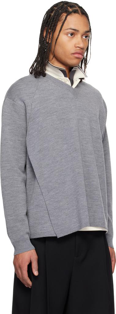 Craig Green Gray Flag Knit Sweater