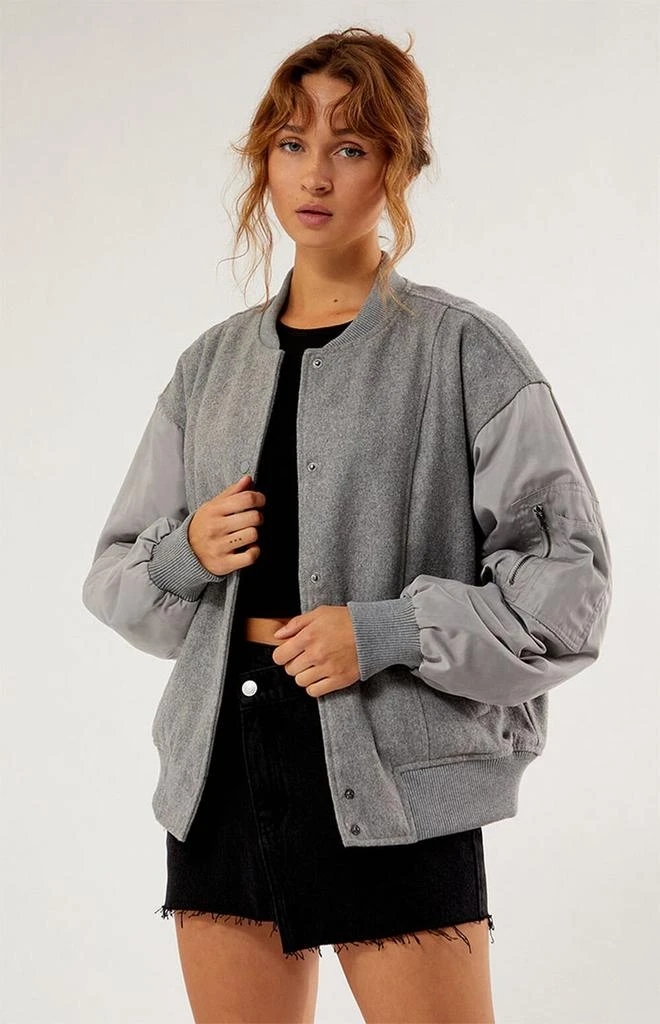 PacSun Wool Bomber Varsity Jacket 1