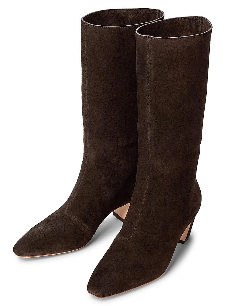 Loeffler Randall Cleo Suede Curved-Heel Boots 4