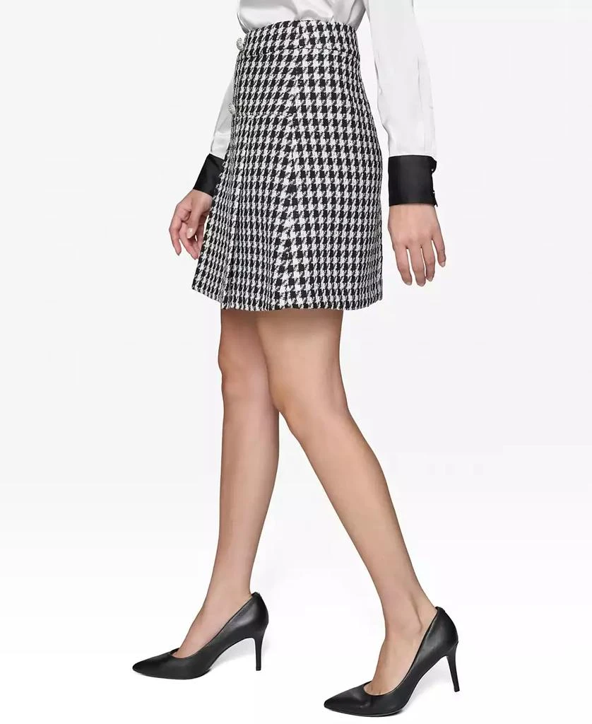 Karl Lagerfeld Paris Women's Houndstooth Miniskirt 3