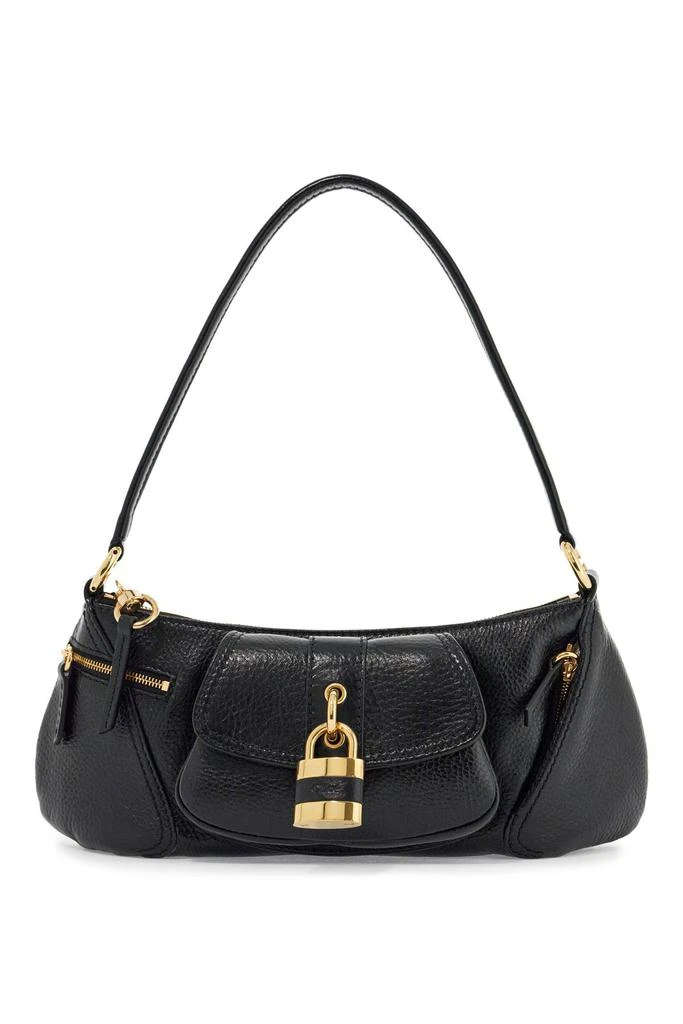 Chloé medium black leather bag with padlock closure 1