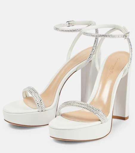 Gianvito Rossi Embellished leather platform sandals 5