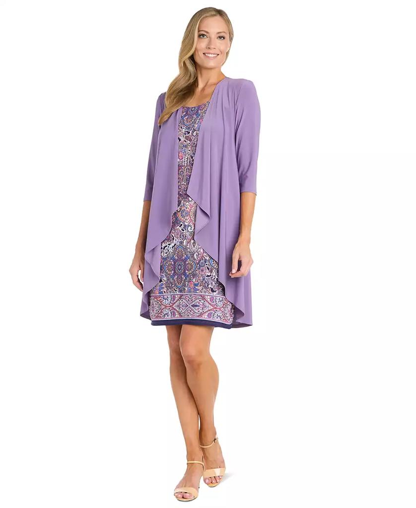 売れ筋商品|||アールアンドエムリチャーズ カットソー トップス レディース Women's 3-Pc. llic Jacquard Jacket, Tank Top & Pant Set Lavender/Silver R & M Richards Women's 3-Pc. Metallic Jacquard Jacket, Tank